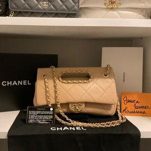 SOLD Chanel Double Flap Beige